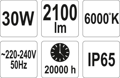 REFLEKTOR DIODOWY 30W 2100LM COB