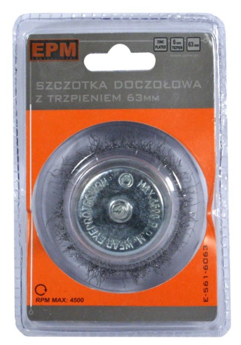 SZCZOTKA DOCZOŁOWA Z TRZPIENIEM 100MM ZN