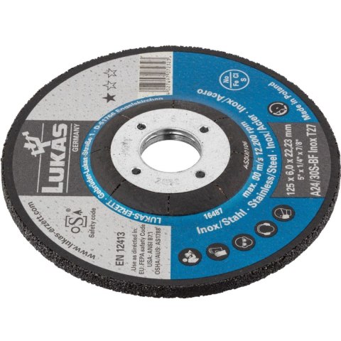 TARCZA WYPUKŁA T27 230*6.4*22 A24/30S-BF INOX PREMIUMFLEX