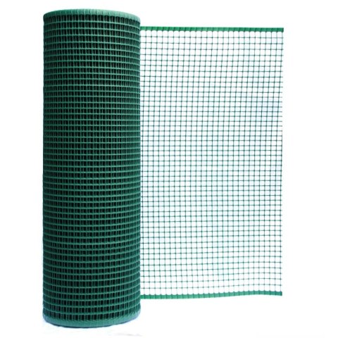 SIATKA PVC KWADRA 10 OCZKO 10MM 0.5M*50MB ZIELONA
