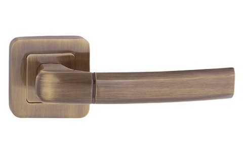 KLAMKA CAMILA KWADRAT SZYLD ZAOKRĄGLONY NIKIEL SATYNA