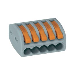 SZYBKOZŁĄCZKA 5X0,08-4MM2 Z DŹWIGNIĄ ZWALNIAJĄCĄ 222-415