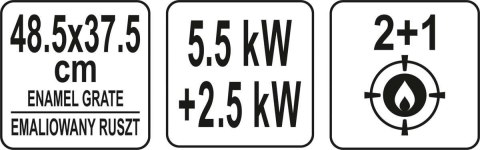 GRILL GAZOWY 2+1, 8KW