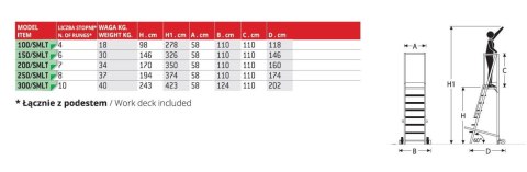 PODEST MAGAZYNOWY SMLT/250