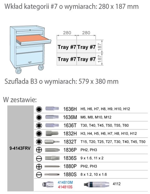 WKRĘTAK UDAROWY + BITY 5/16 43CZĘŚCI