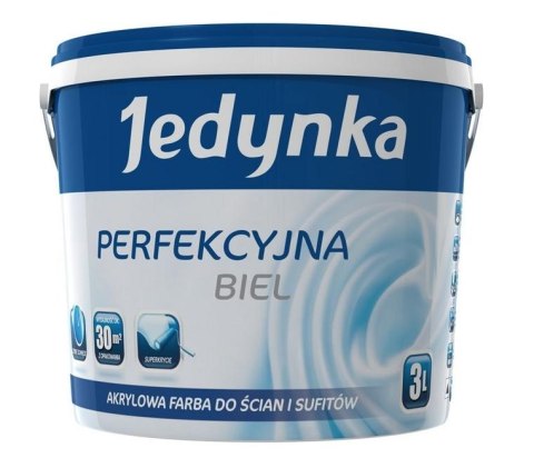 JEDYNKA FARBA AKRYLOWA PERFEKCYJNA BIEL 3L