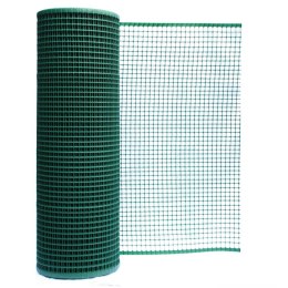 SIATKA PVC KWADRA 10 OCZKO 10MM 1.0M*50MB SREBRNA