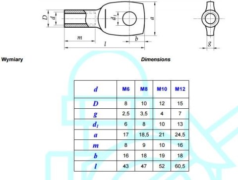 NAKRĘTKA Z OCZKIEM OCYNKOWANA M12