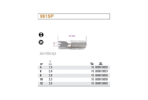 BIT, GROT, KOŃCÓWKA SPANNER 6MM