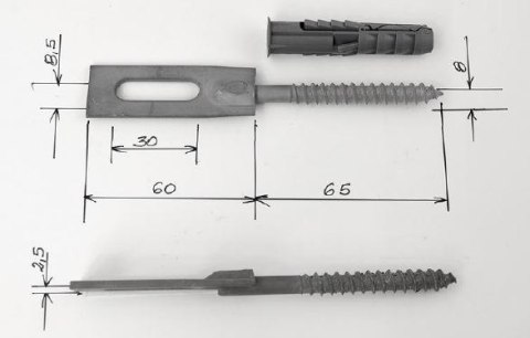 KOŁEK DO MOCOWANIA OGRODZEŃ 8*125MM