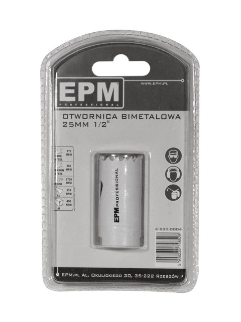 OTWORNICA BI-METALOWA 25MM UCHWYT 1/2''