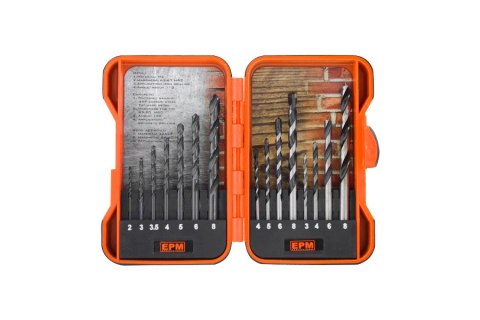 ZESTAW WIERTEŁ METAL BETON DREWNO 15 SZTUK MULTI PERFORMANCE