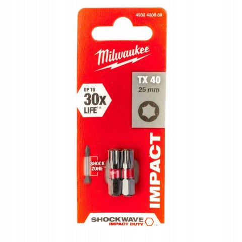 BIT, GROT, KOŃCÓWKA TORX TX40 25MM 2 SZT.