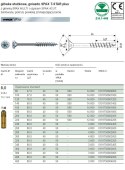 WKRĘT Z ŁBEM STOŻKOWYM 8*220MM TX WIROX SPAX