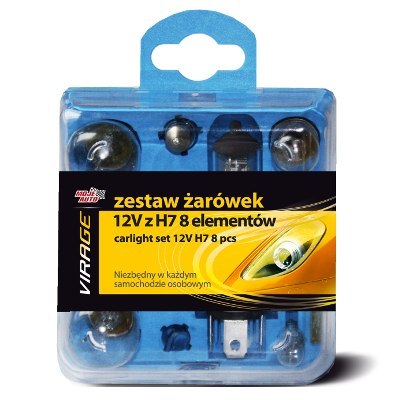 ZESTAW ŻARÓWEK 12V Z H7 8 ELEMENTÓW