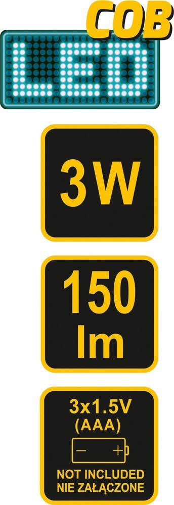 LAMPA CZOŁOWA COB LED 3W