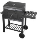 GRILL WĘGLOWY KULISTY Z WÓZKIEM