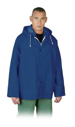 KURTKA PRZECIWDESZCZOWA Z KAPTUREM GRANATOWA KPDG M