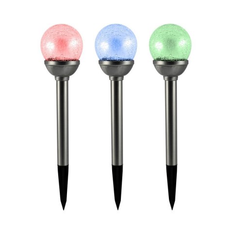 LAMPA SOLARNA KULA SL2302S MINI RGB SZKLANA CZARNA 32CM