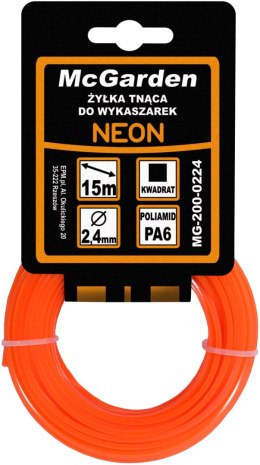 ŻYŁKA DO WYKASZARKI KWADRAT NEON 3,0MM 15M