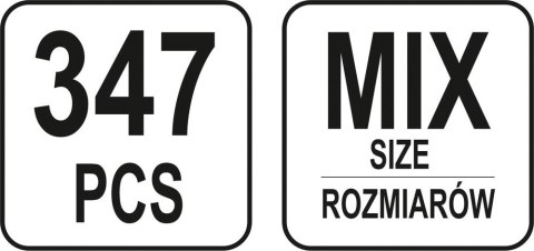 347 SZT WKRĘTY,NAKRĘTKI,ŚRUBY,PODKŁADKI MIX