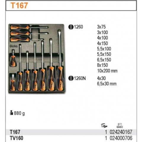 ZESTAW WKRĘTAKÓW WE WKŁADCE Z TWORZYWA 11SZT