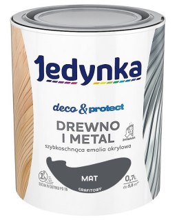 JEDYNKA DECO&PROTECT DREWNO I METAL MAT GRAFITOWY 0,7L