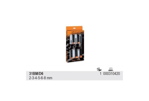 KOMPLET WYBIJAKÓW CYLINDRYCZNYCH Z RĘKOJEŚCIĄ 6SZT