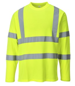 KOSZULKA T-SHIRT OSTRZEGAWCZA ŻÓŁA DŁ.RĘKAW S278 ROZ. M