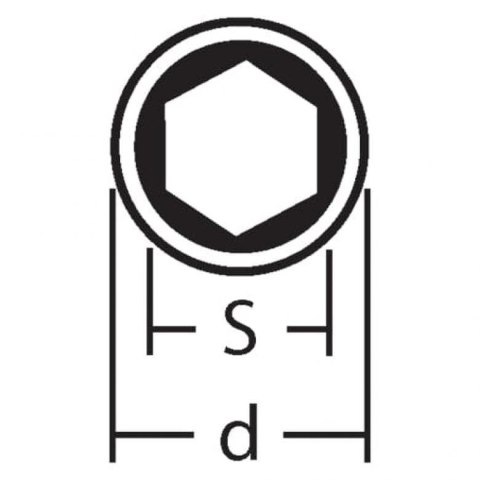 NASADKA SZEŚCIOKĄTNA DO ŚRUB Z ŁBEM SZEŚCIOKĄTNYM 1/2' 19MM