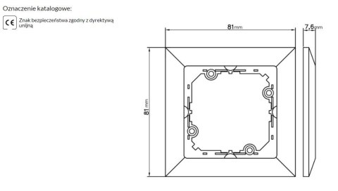 PERŁA RAMKA POTRÓJNA SREBRNY