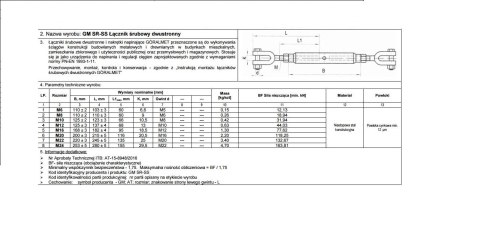 ŚRUBA RZYMSKA RUROWA 20MM SZEKLA-SZEKLA