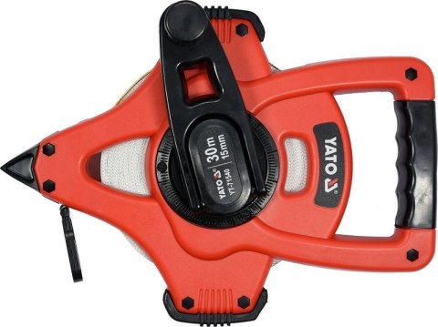 MIARA STALOWA GEODEZYJNA 30M Z WŁÓKNA SZKLANEGO