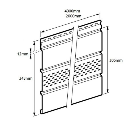 DESKA SUFITOWA PERFOROWANA 4M CZARNA