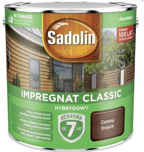 SADOLIN IMPREGNAT CLASSIC HYBRYDOWY 7 LAT ORZECH CIEMNY 9L