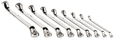 KLUCZE OCZKOWE ODGIĘTE 6-32MM, 12 SZTUK