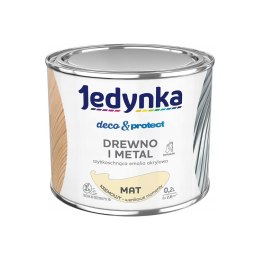 JEDYNKA DECO&PROTECT DREWNO I METAL MAT KREMOWY 0,2L