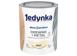 JEDYNKA DECO&PROTECT DREWNO I METAL MAT KREMOWY 0,7L