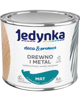 JEDYNKA DECO&PROTECT DREWNO I METAL MAT TURKUSOWY 0,2L