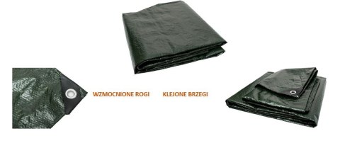 PLANDEKA 140G/M2 4*8M ZIELONA