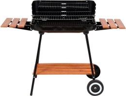 GRILL WĘGLOWY Z PÓŁKAMI, RUSZT 53*33CM