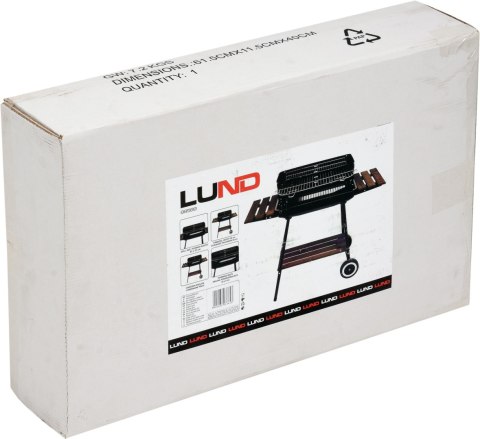 GRILL WĘGLOWY Z PÓŁKAMI, RUSZT 53*33CM