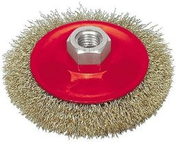 SZCZOTKA DOCZOŁOWA 115 MM, DRUT KARBOWANY