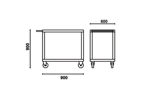 WÓZEK NARZĘDZIOWY CP51 CZERWONY