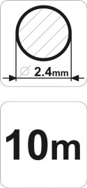 ŻYŁKA TNĄCA OKRĄGŁA 2,4MMX10M FLO