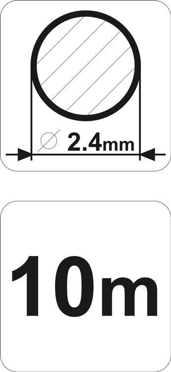 ŻYŁKA TNĄCA OKRĄGŁA 2,4MMX10M FLO
