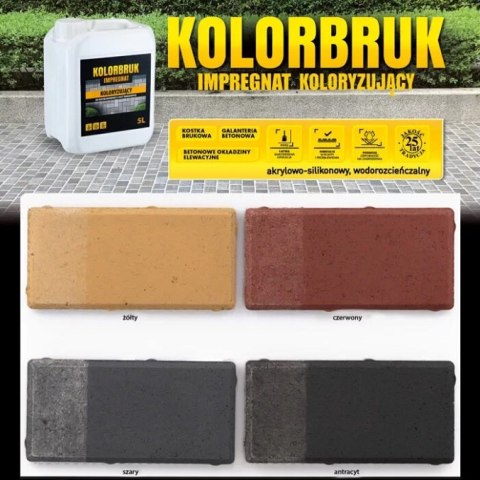 KOLORBRUK IMPREGNAT KOLORYZUJACY DO KOSTKI BRUK.ANTRACYT 5L