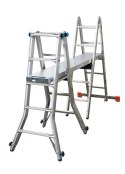 DRABINA ALUMINIOWA PRZEG. TELESKOPOWA STABILO 4X5 SZCZEBLI