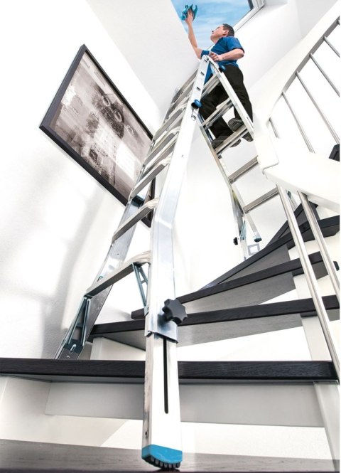 DRABINA ALUMINIOWA PRZEG. TELESKOPOWA STABILO 4X5 SZCZEBLI