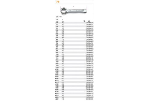 KLUCZ OCZKOWY DO PODBIJANIA JEDNOSTRONNY 105MM